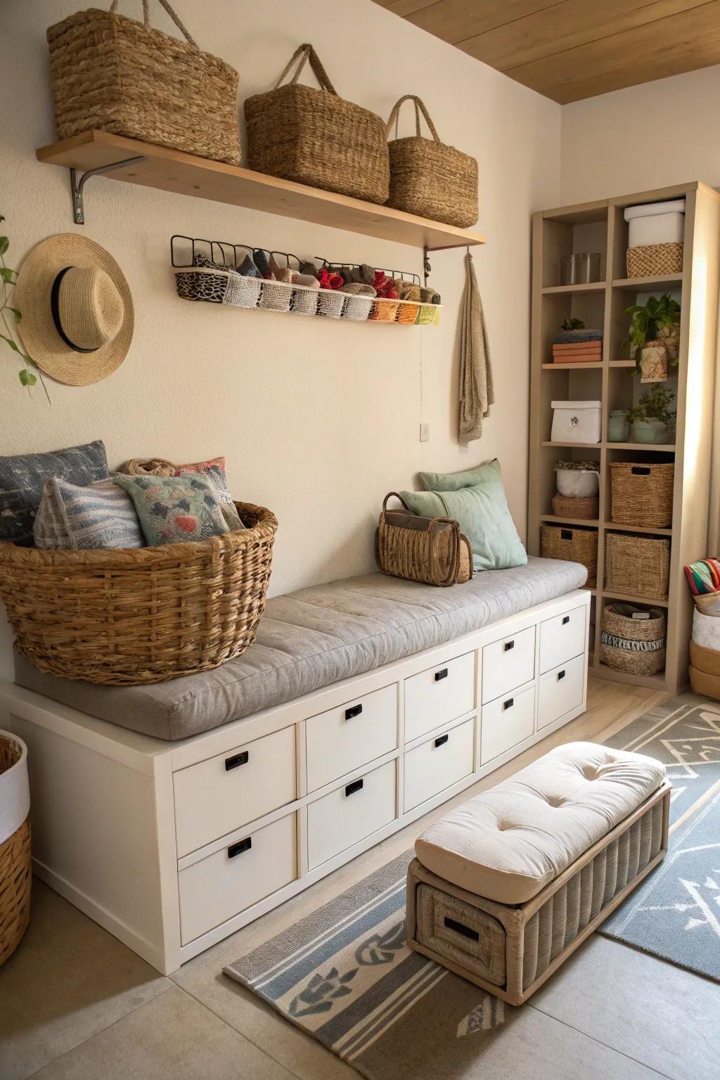 A stylish chamber characterized by solutions for component housing.
