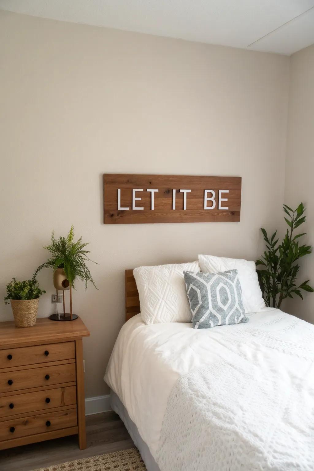 Discover serenity with a 'Let It Be' marker.
