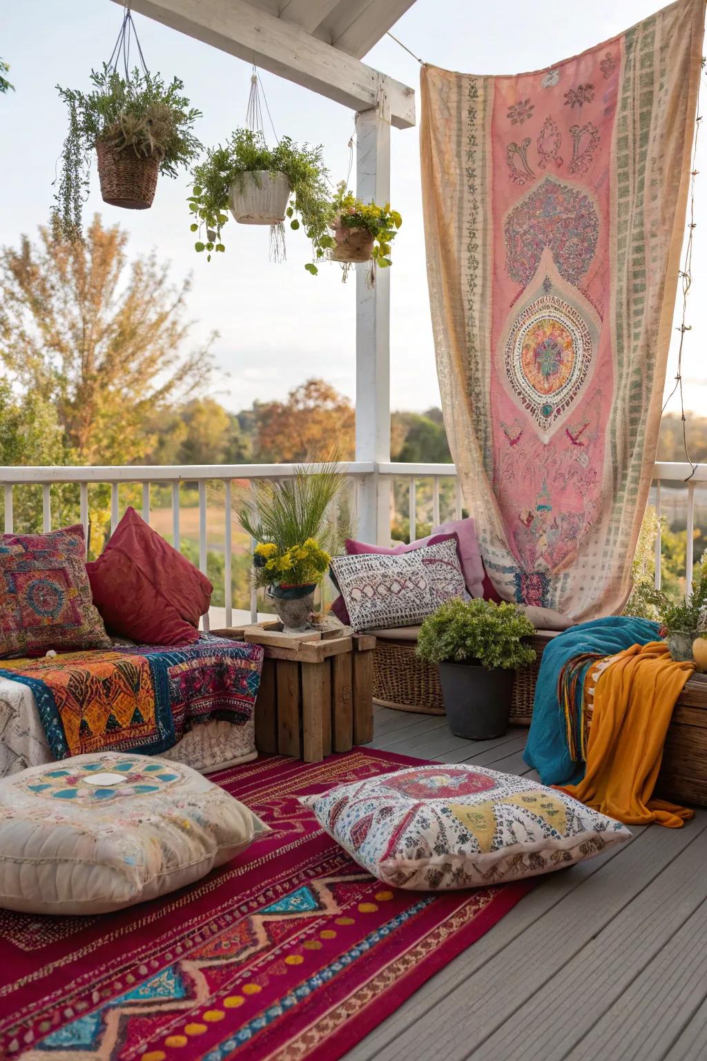 Express your ingenuity with an eclectic bohemian vogue.