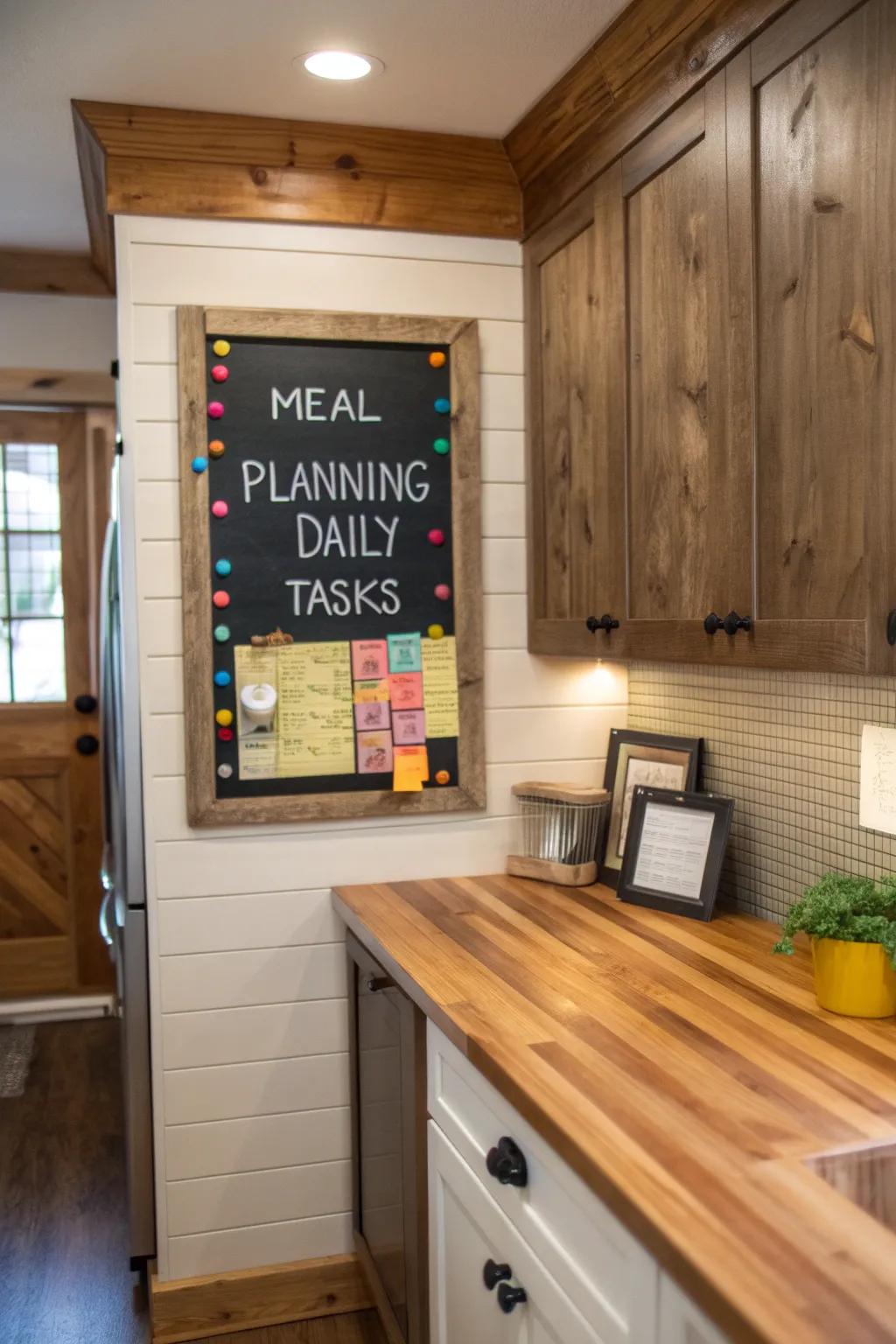 Keep your kitchen organized using a dynamic grooveboard command center.