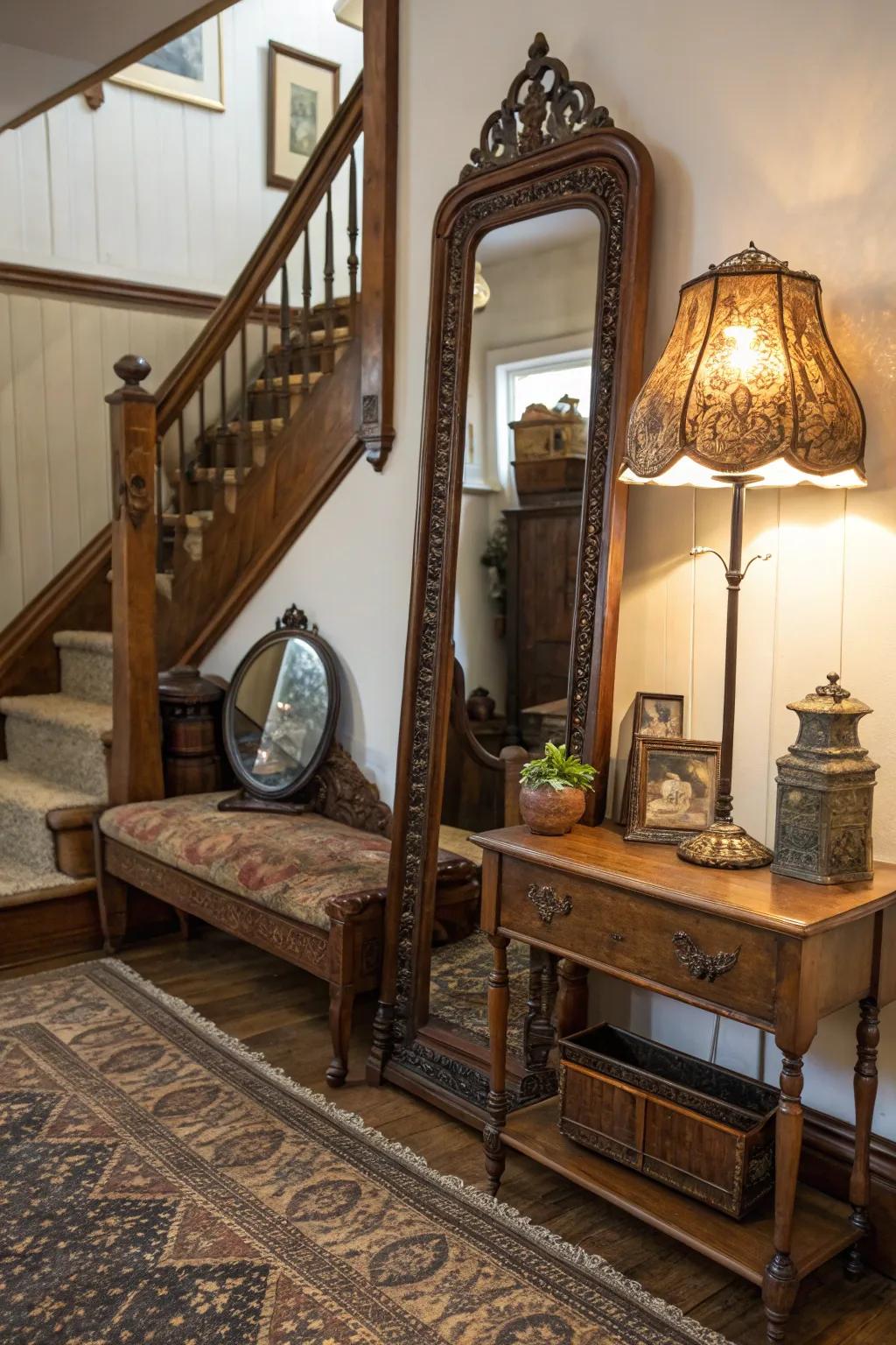 Vintage acquisitions instill timeless charm and sophistication.