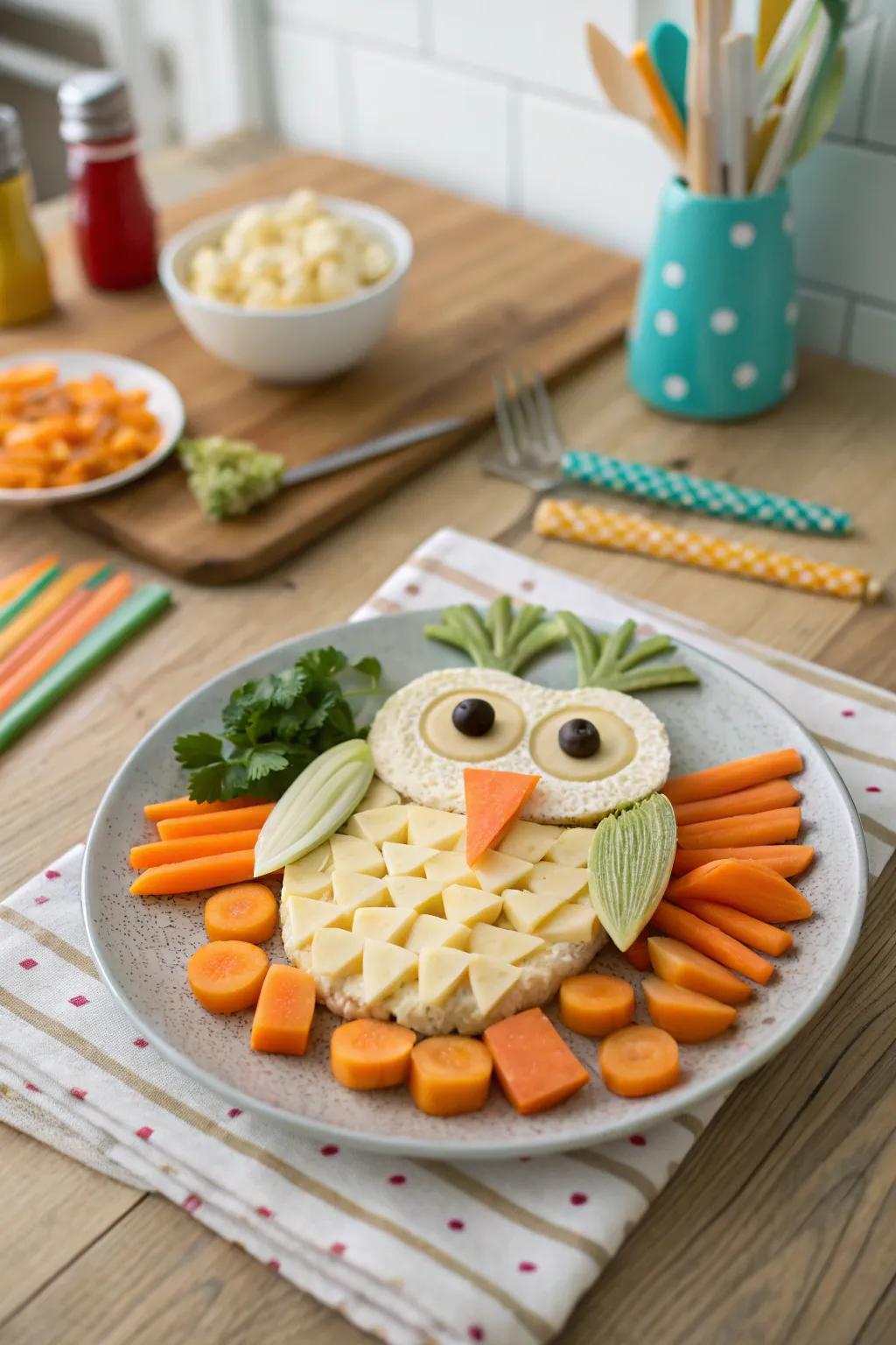 A playful bird platter that's destined to impress.