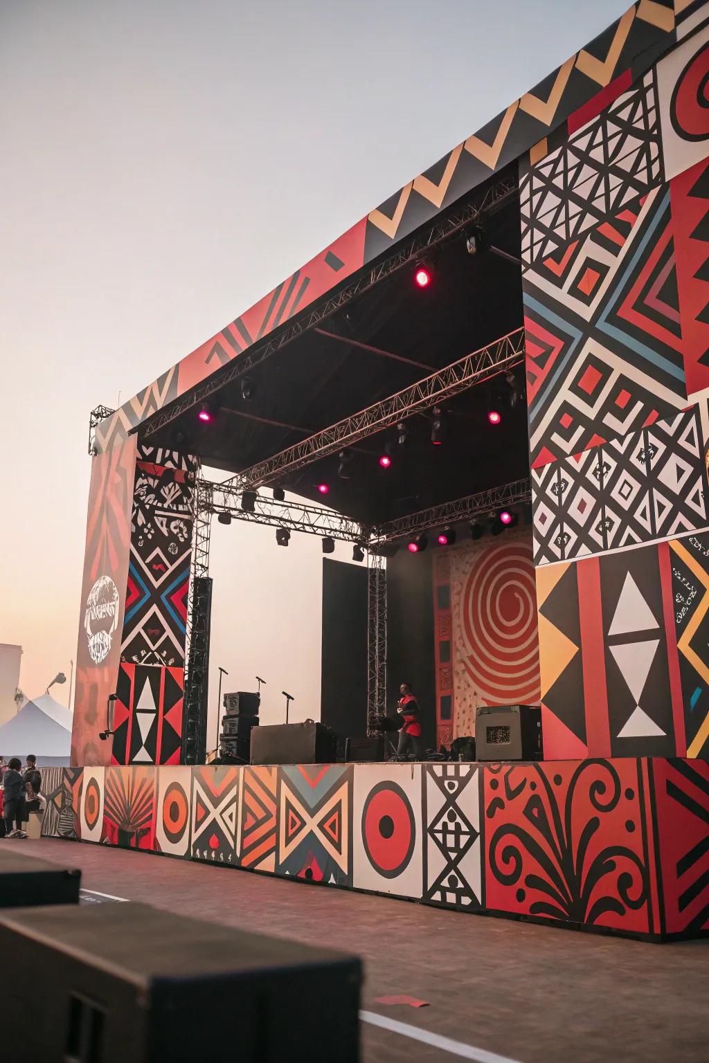 Geometric designs inserting a modern revision.