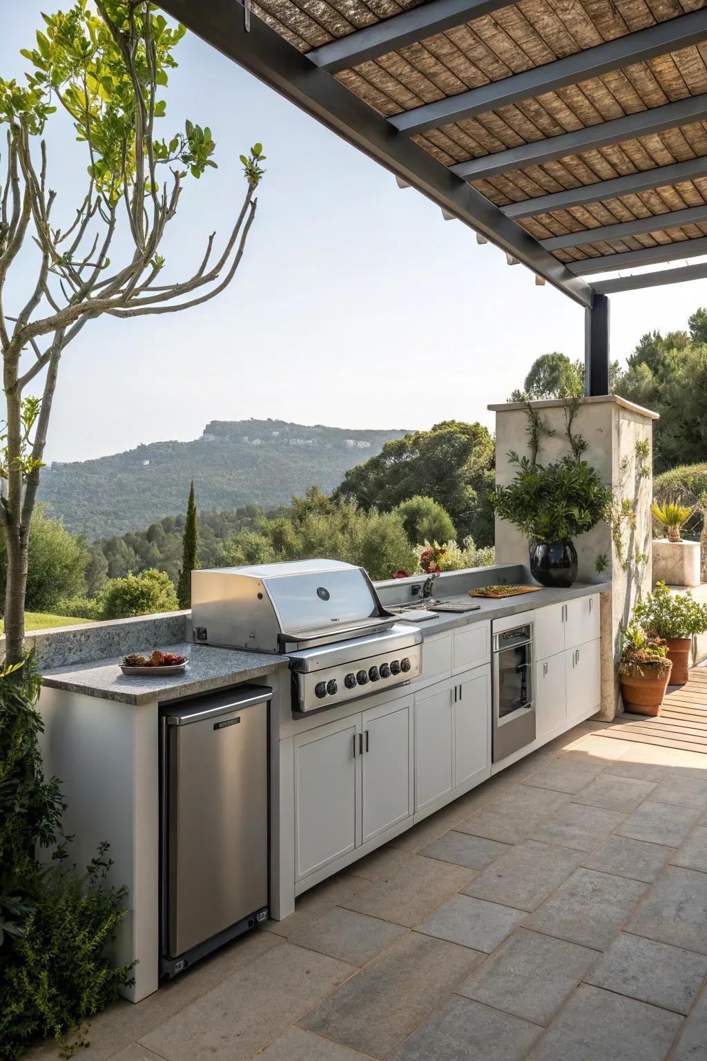 Energy-efficient appliances make outdoor cooking sustainable.