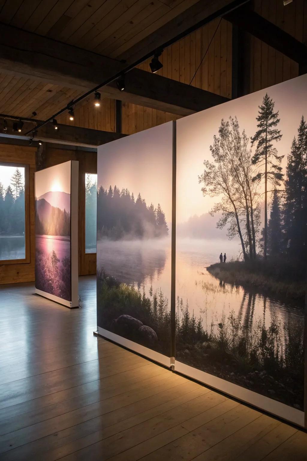 Dreamy in a relaxing triptych.