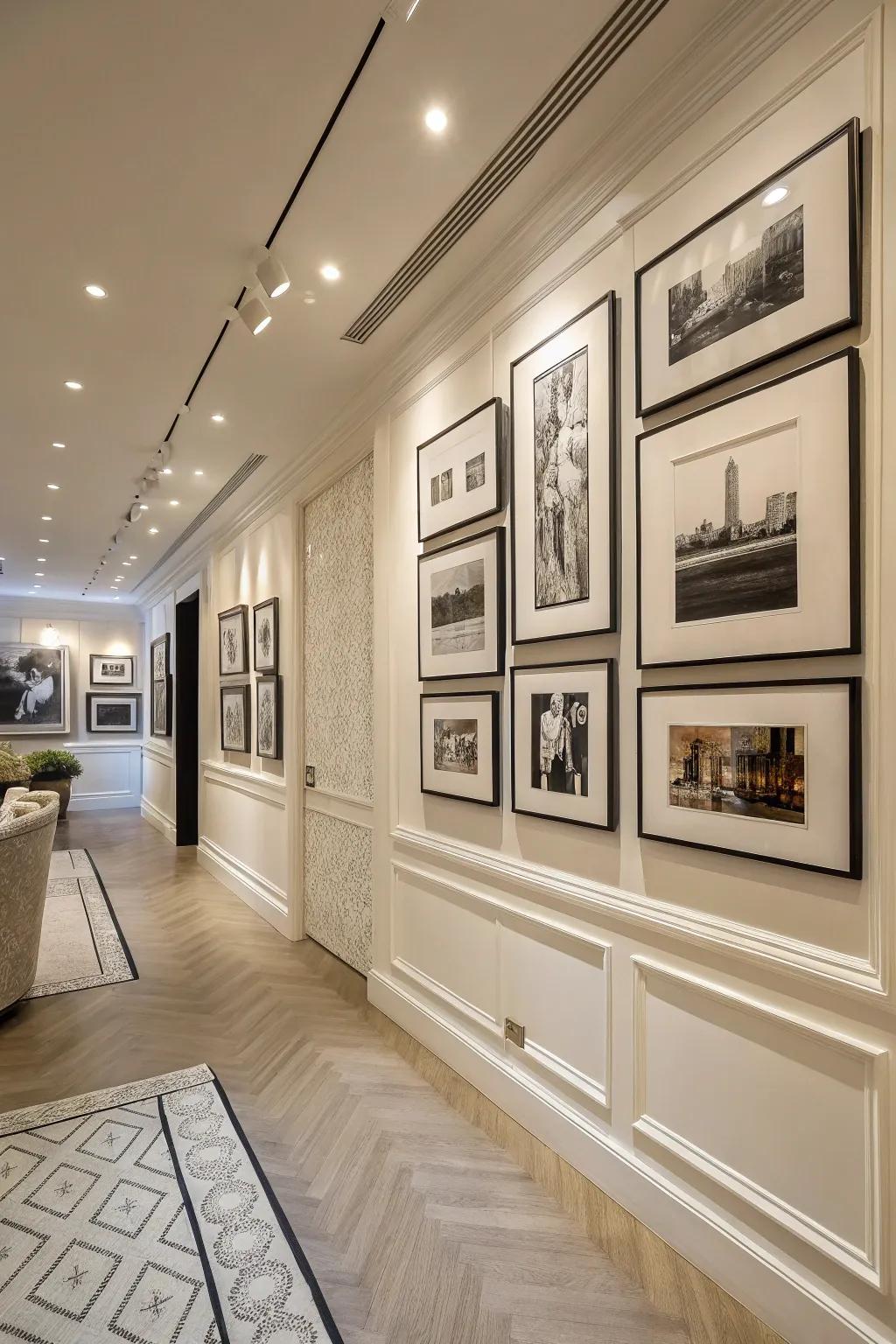 An ageless monochromatic gallery panorama