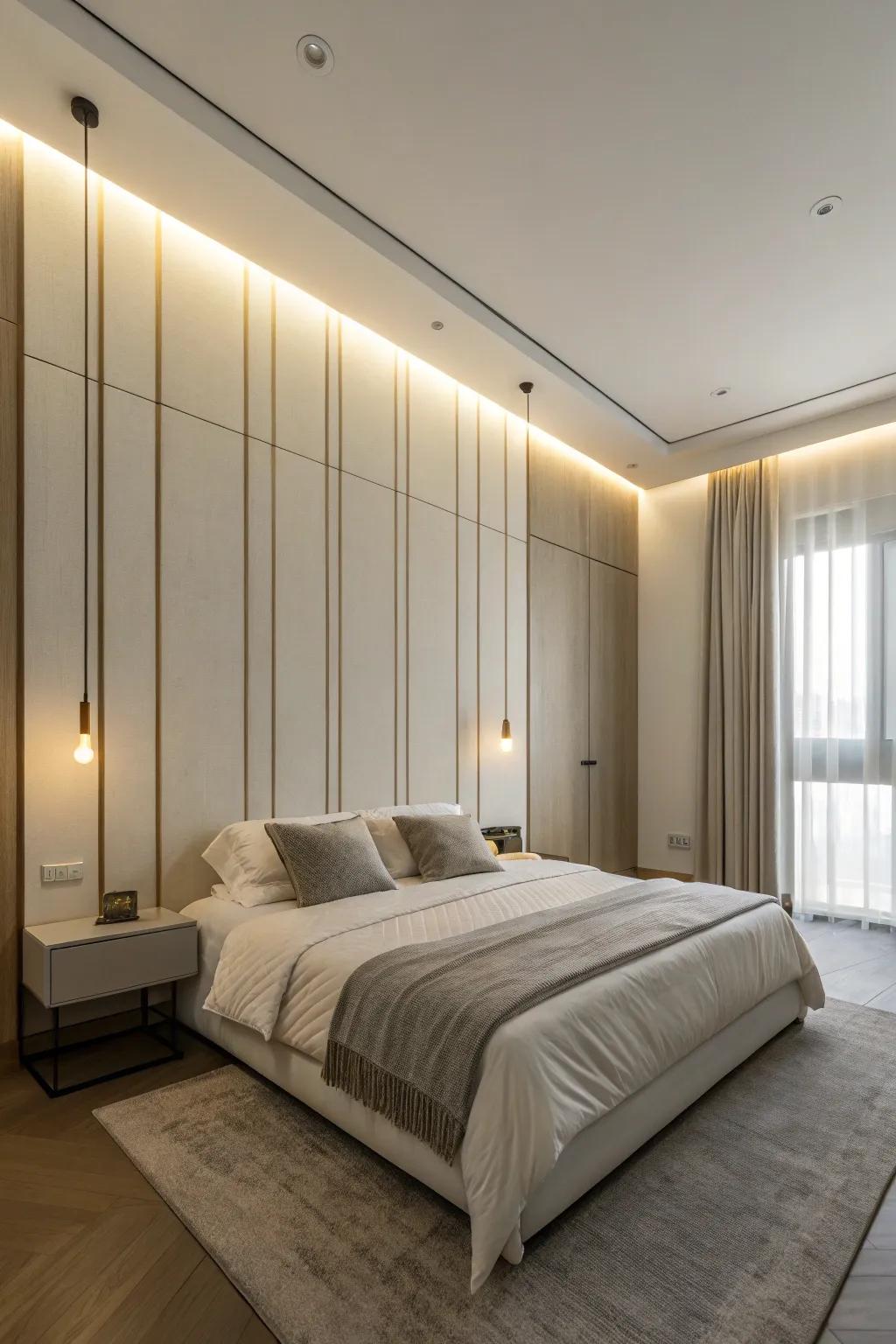 Minimalist tracings fashion a serene ambiance.