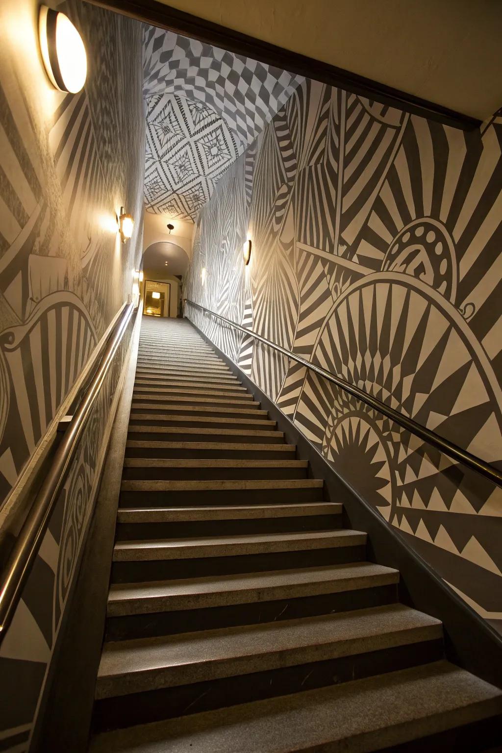 Create intrigue through visual deception wallpapers.