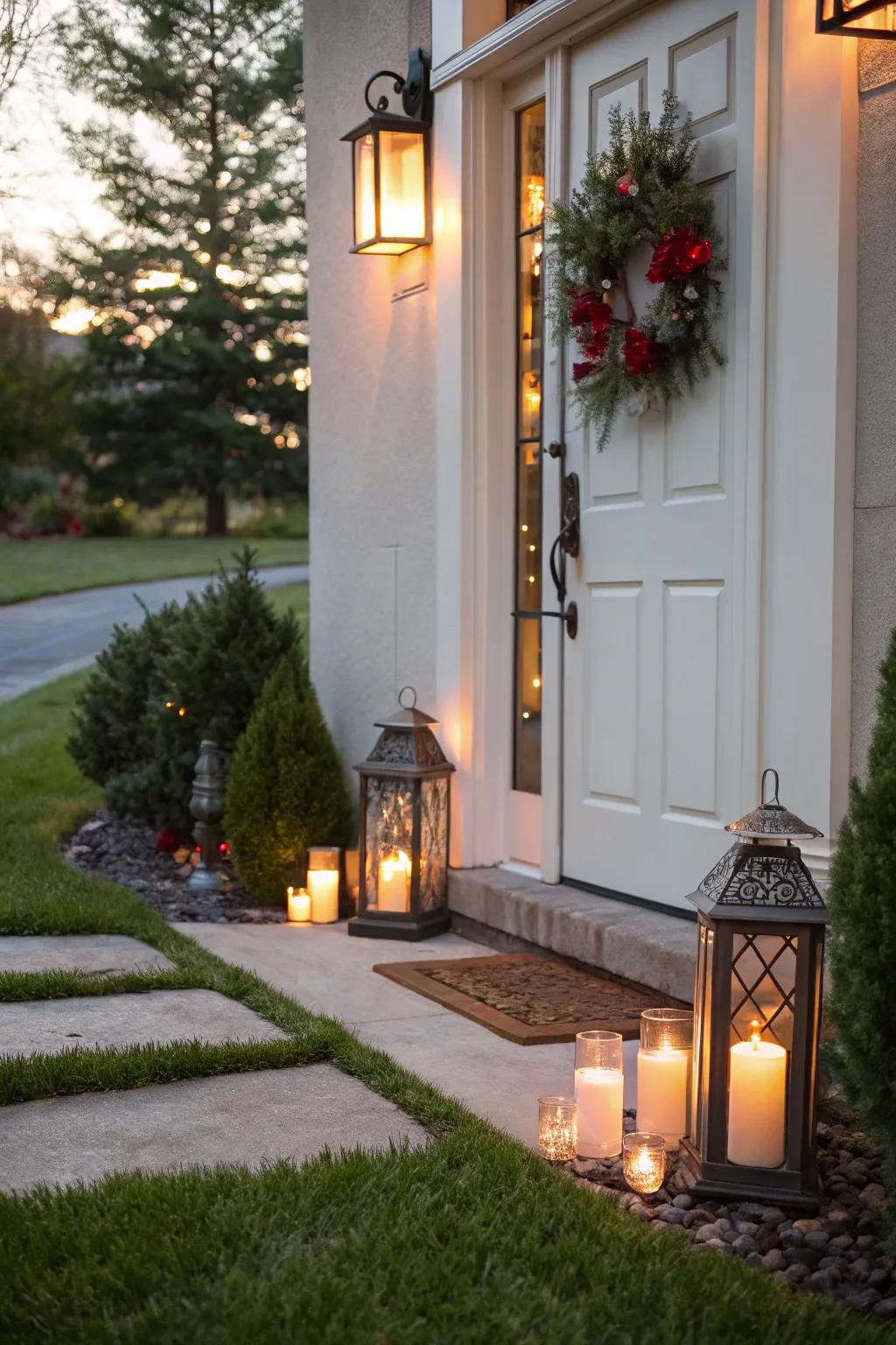 Lamps fashion a toasty, captivating atmosphere.