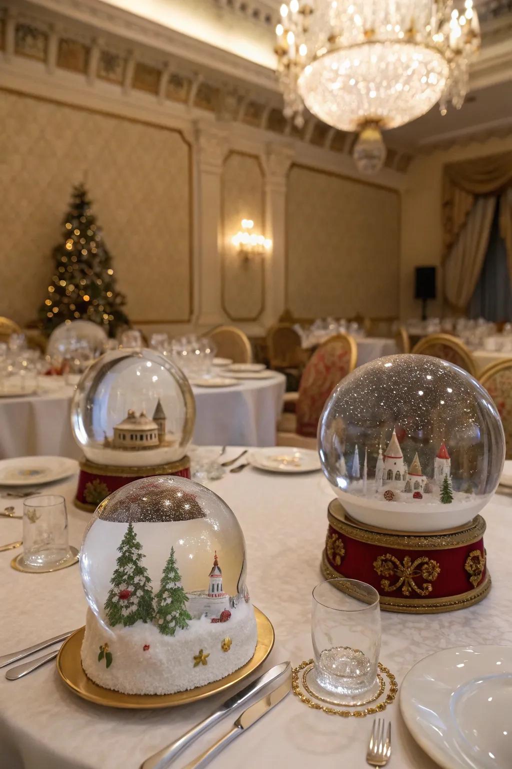 Snow worlds add spirited, whimsical touches to your event.