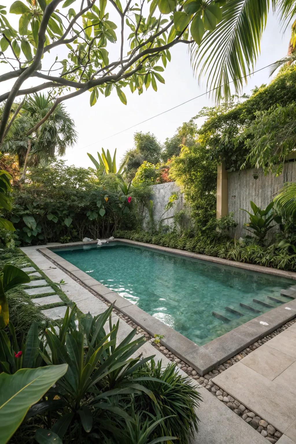 Eco-conscious pool setups encourage sustainability and beauty.