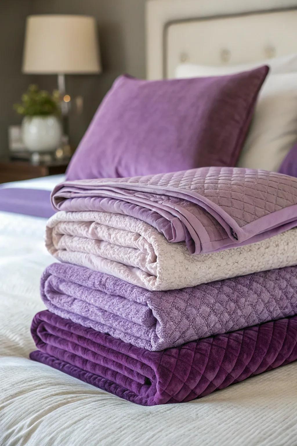 Envelop yourself in stratified violet coziness.