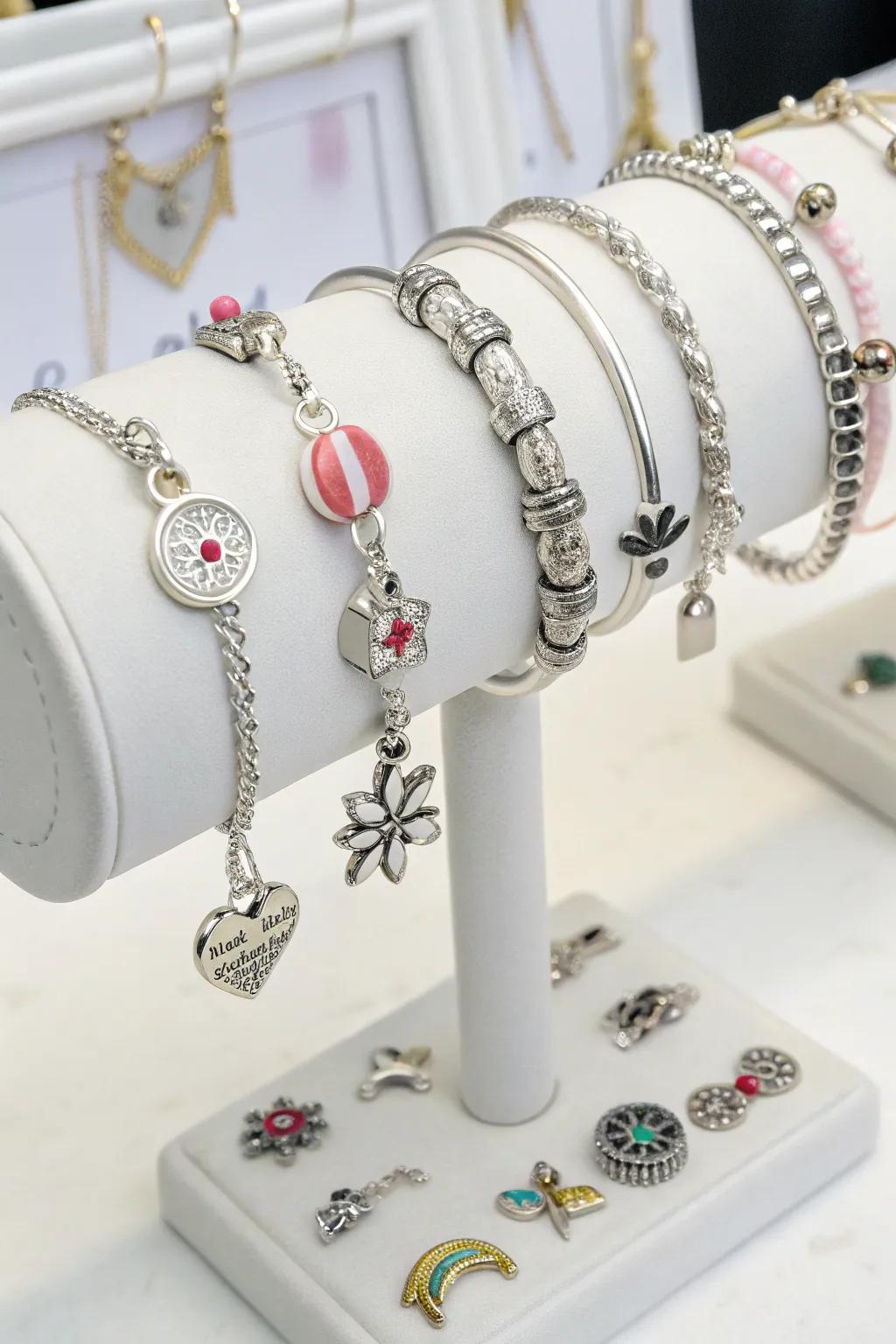 Trinket bracelets are a thoughtful and personal present.