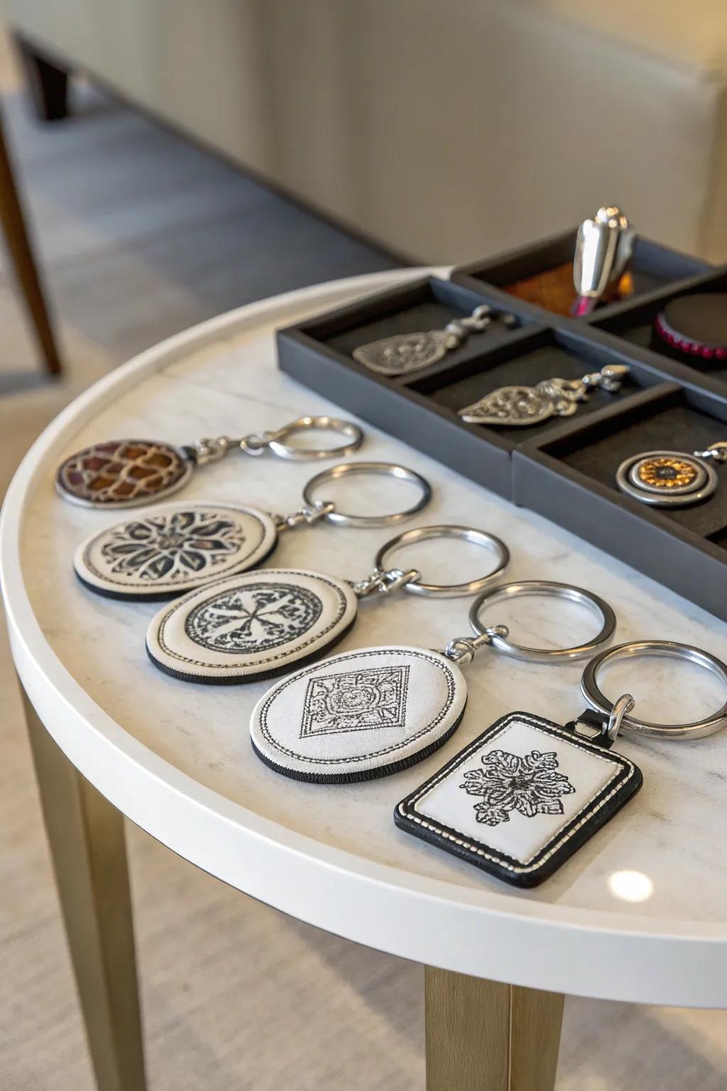 Charming bespoke key charms for daily utilization.