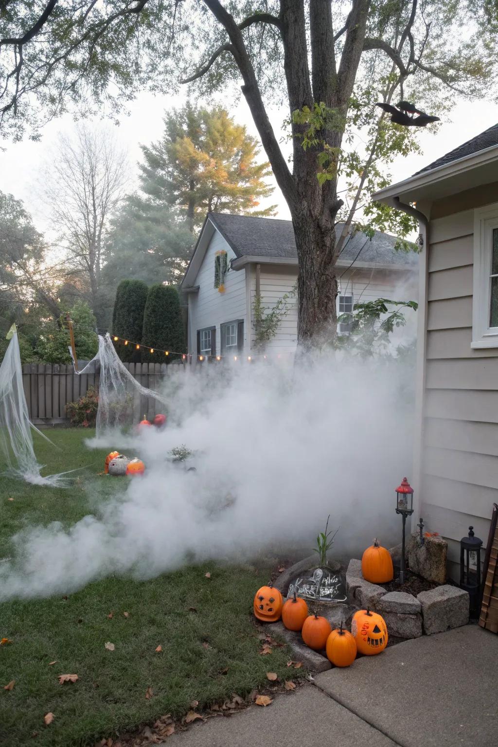An enigmatic cloud transforms your yard into a scene lifted from a ghost narrative.