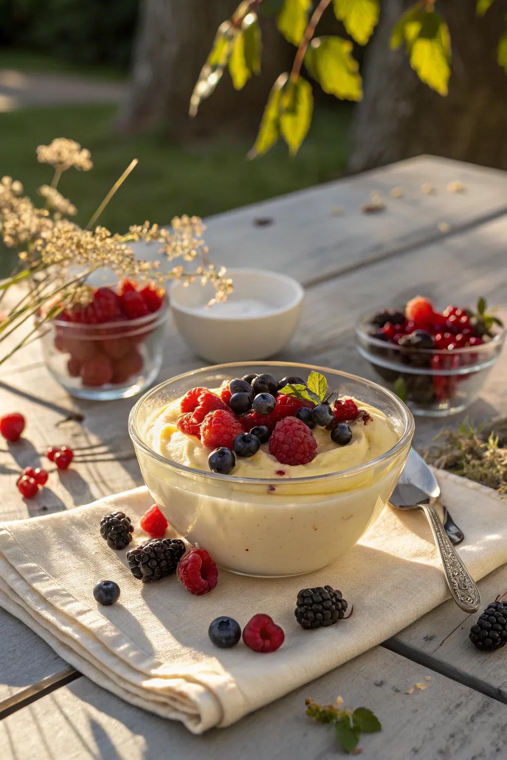 Berries delivering essence throughout the dish.