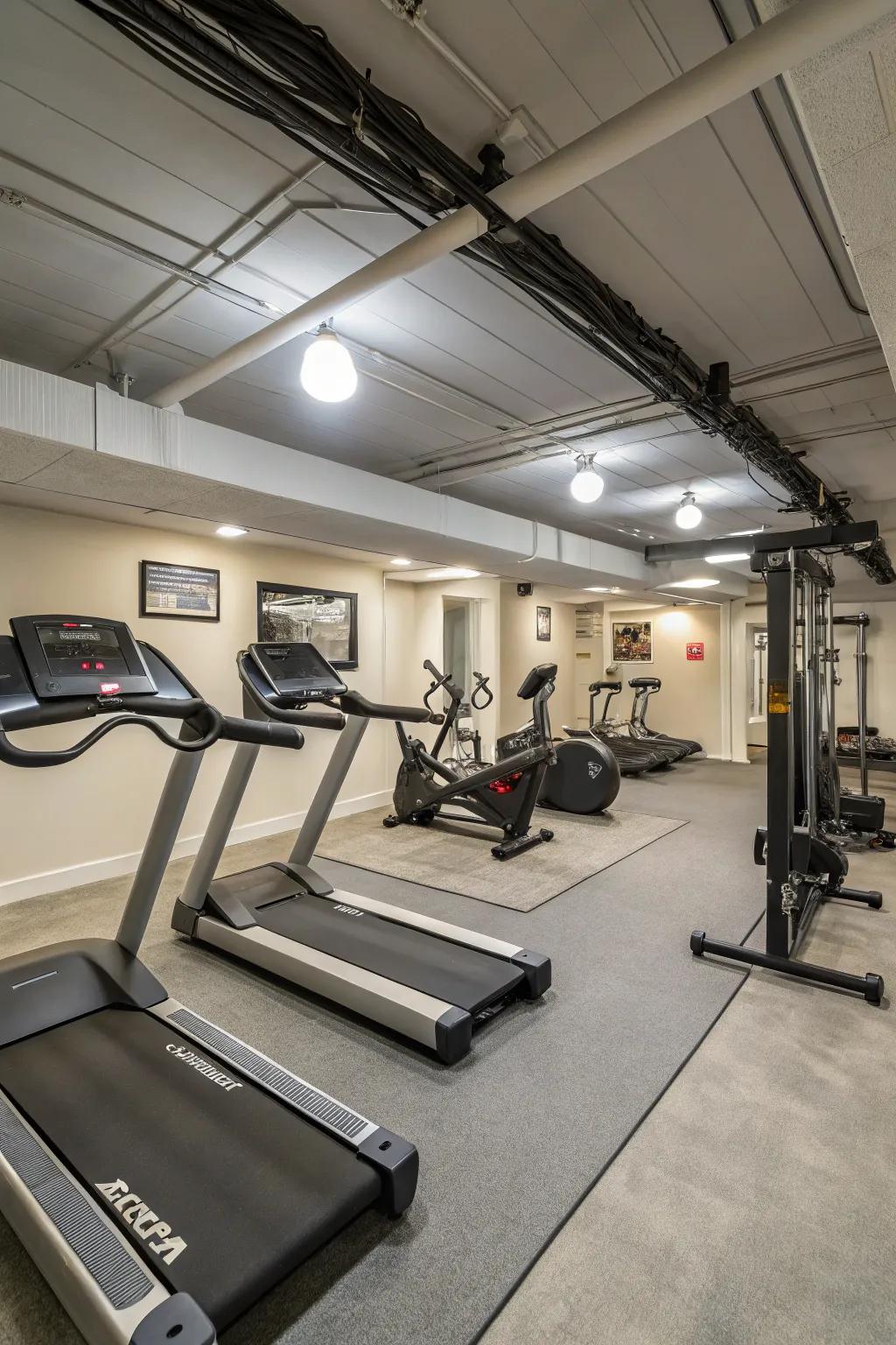 Low-profile equipment suits basements possessing restricted ceiling height.