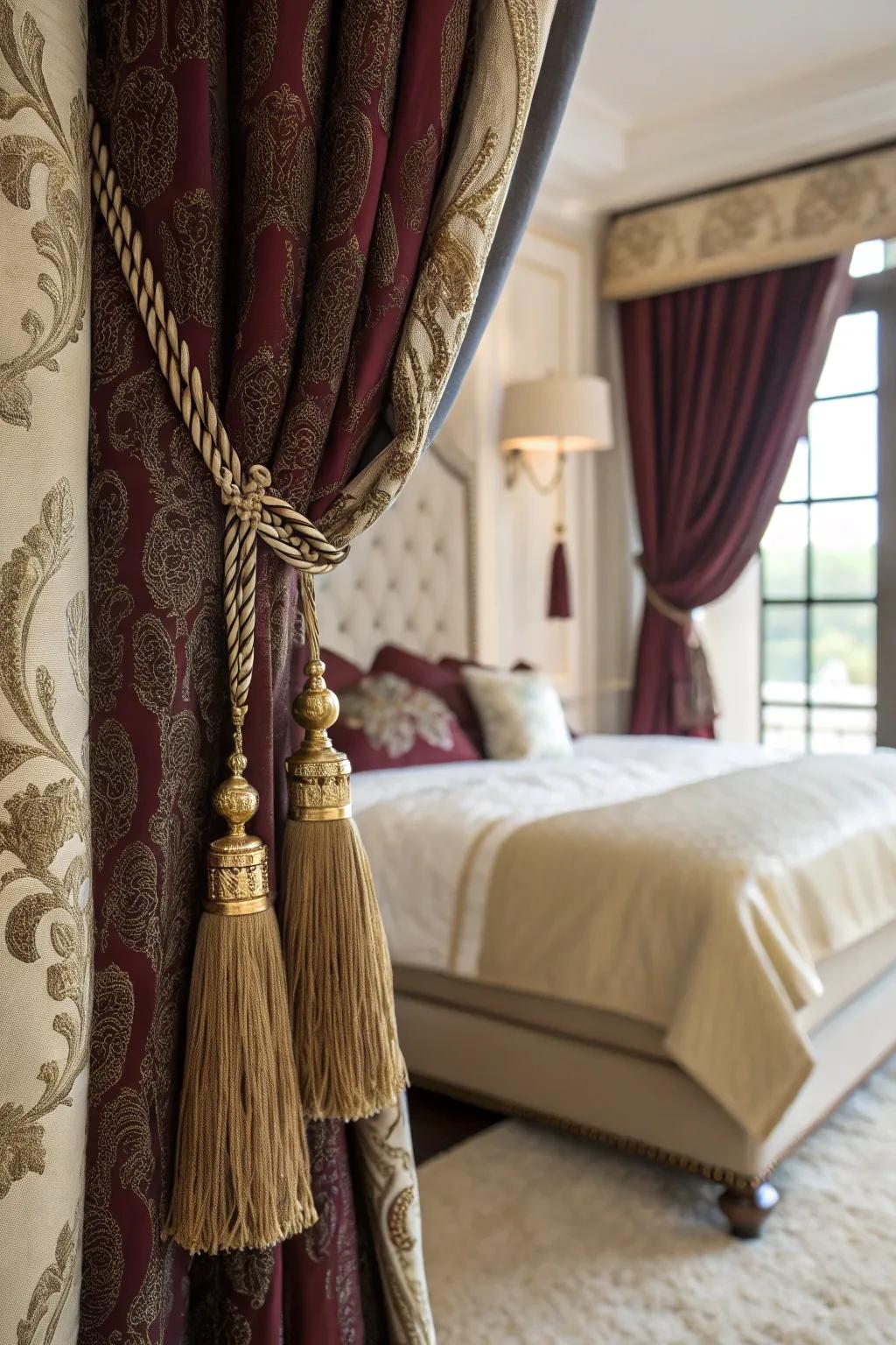 Fringe embellishments elevate your curtains with an opulent detail.