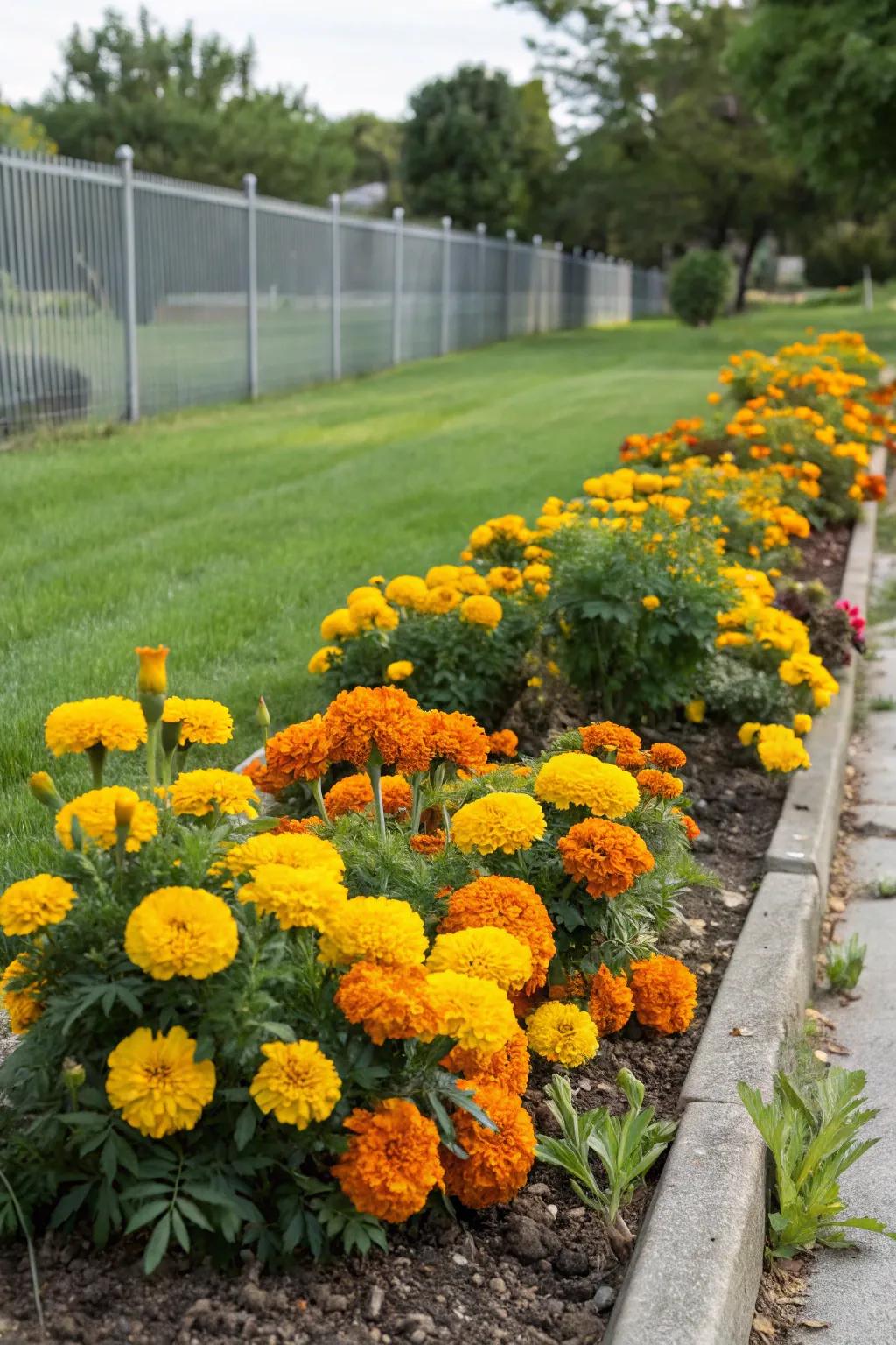 Golden Blooms deliver vibrant hue and inherent vermin deterrence.
