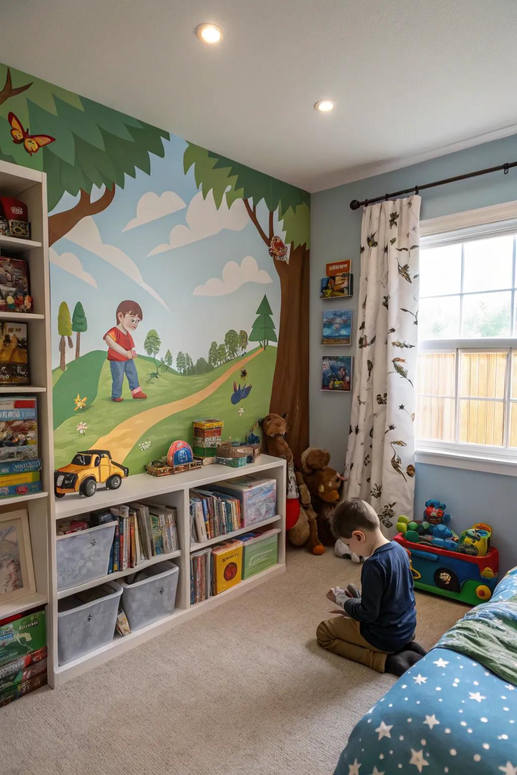 Recount a narrative with a bespoke surface artwork.