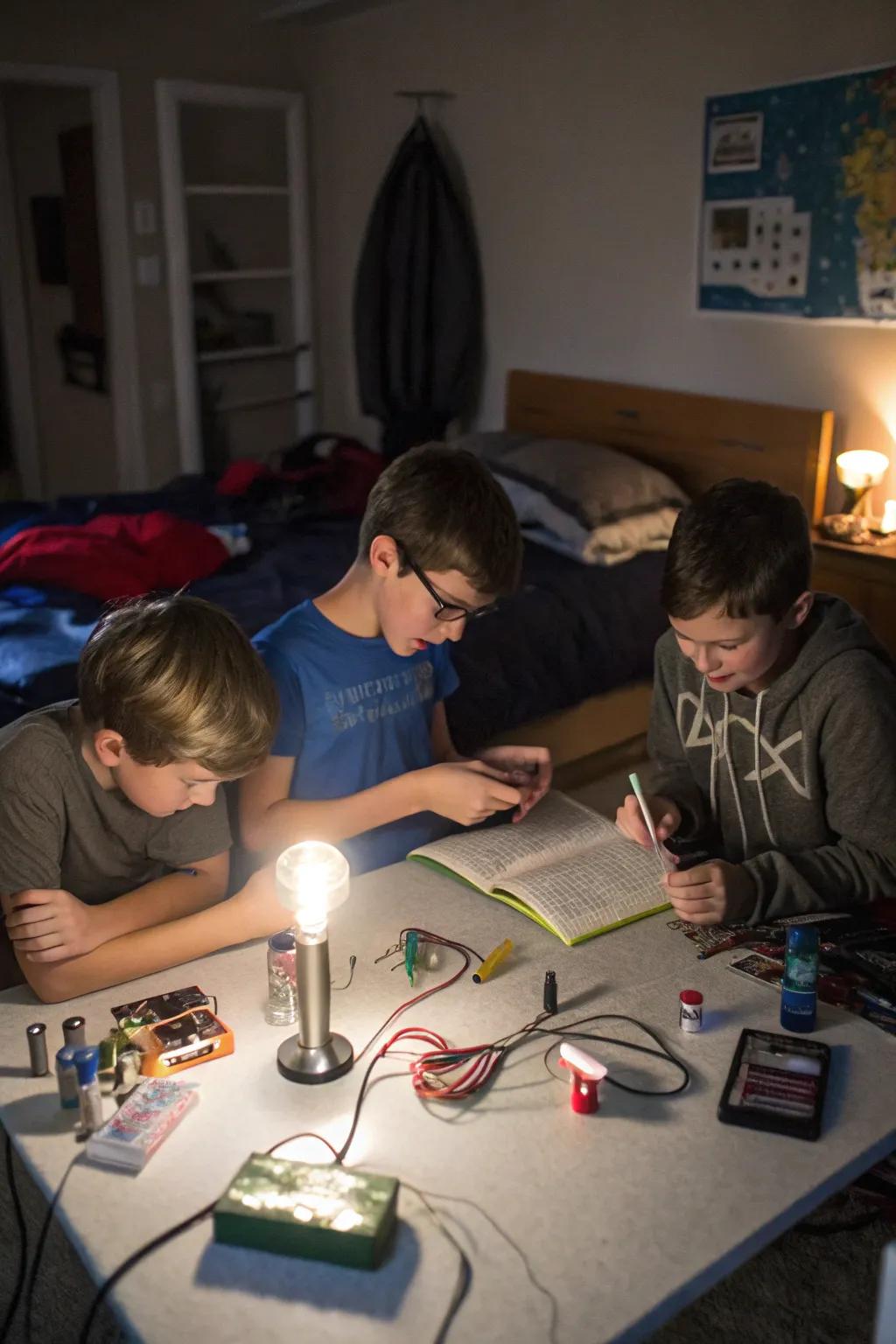 Homemade scientific experiments provide exciting learning opportunities.