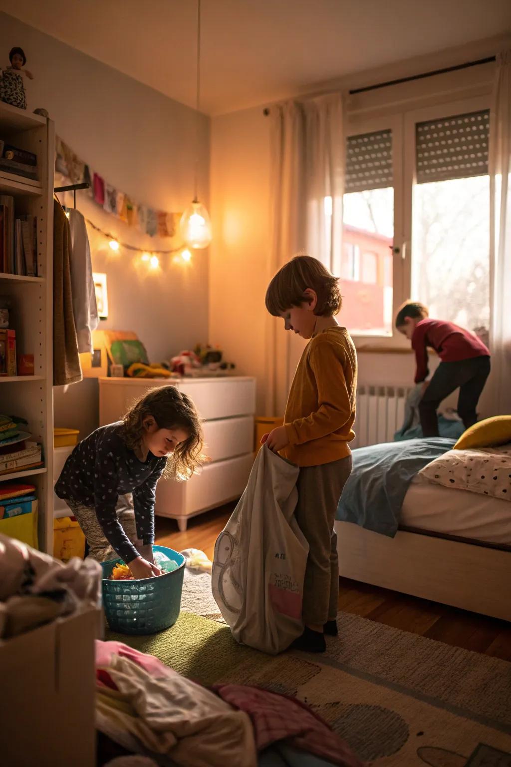 End the day with a calming room reset ritual.