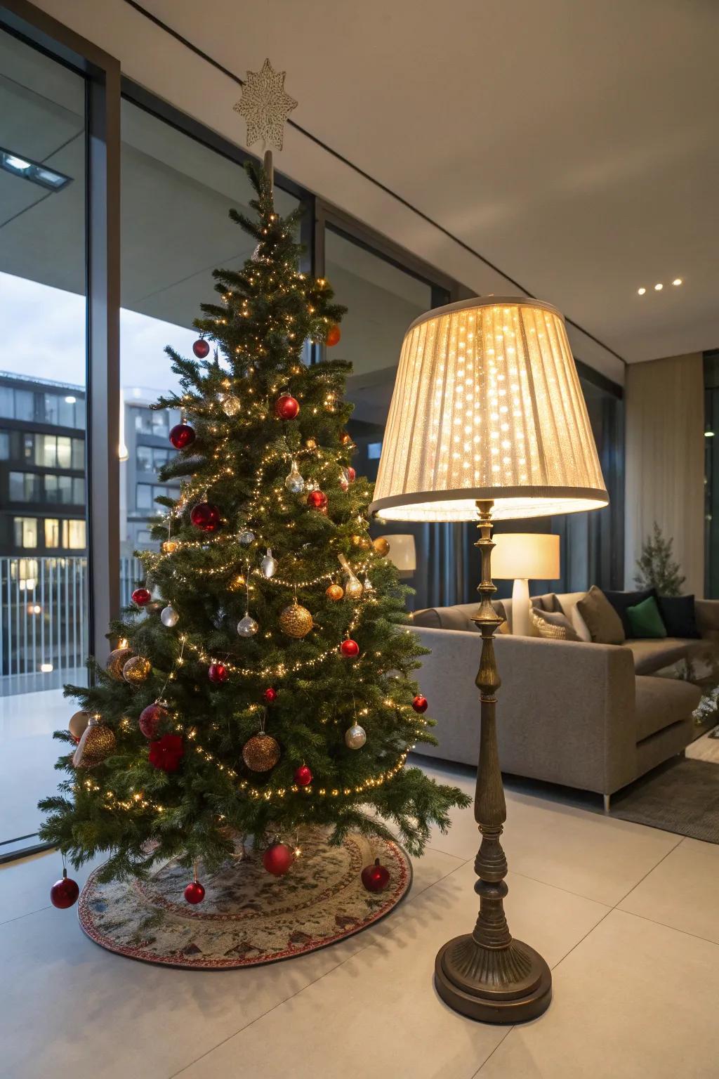 An illumination shield covering contributes effortless style to your tree's foundation.