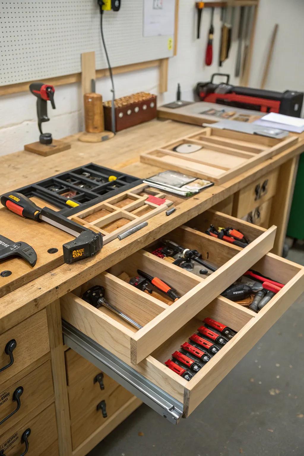 Concealed lockers offer a discreet and functional storage solution.