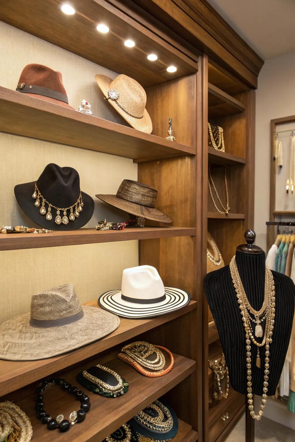 Express your style through artful accessory displays.