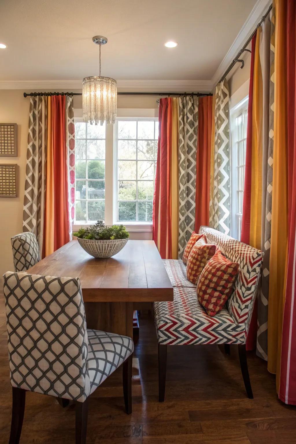 Striking patterns introduce a contemporary variation to coastal decor.