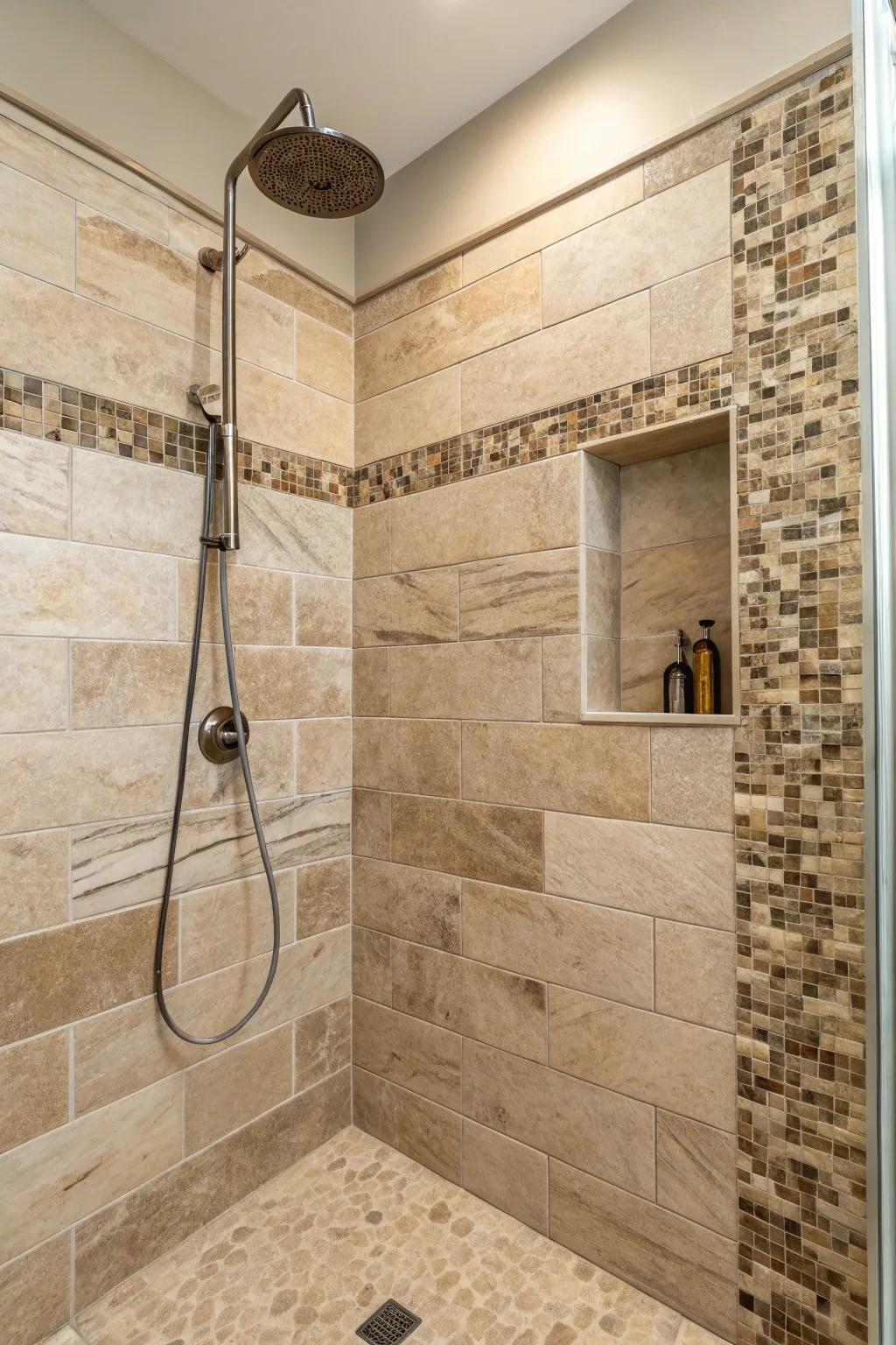 Eco-motivated squares usher in a sustainable and stylish nuance to your shower.