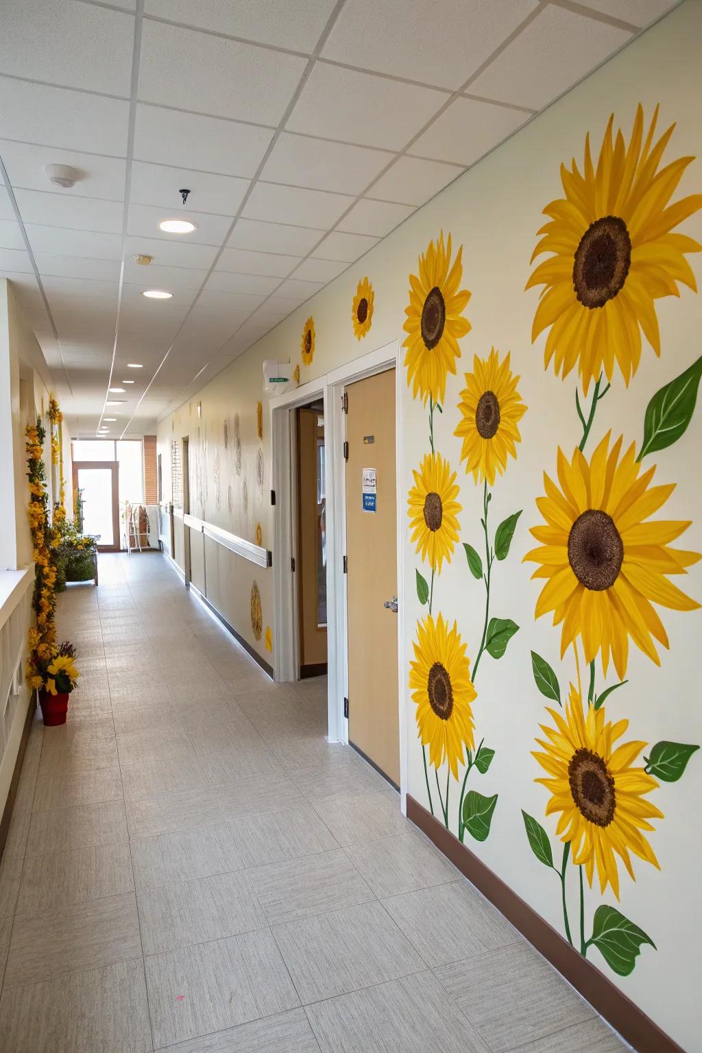 Sunflower wall stickers provide a prompt and effortless approach to refresh your environment.