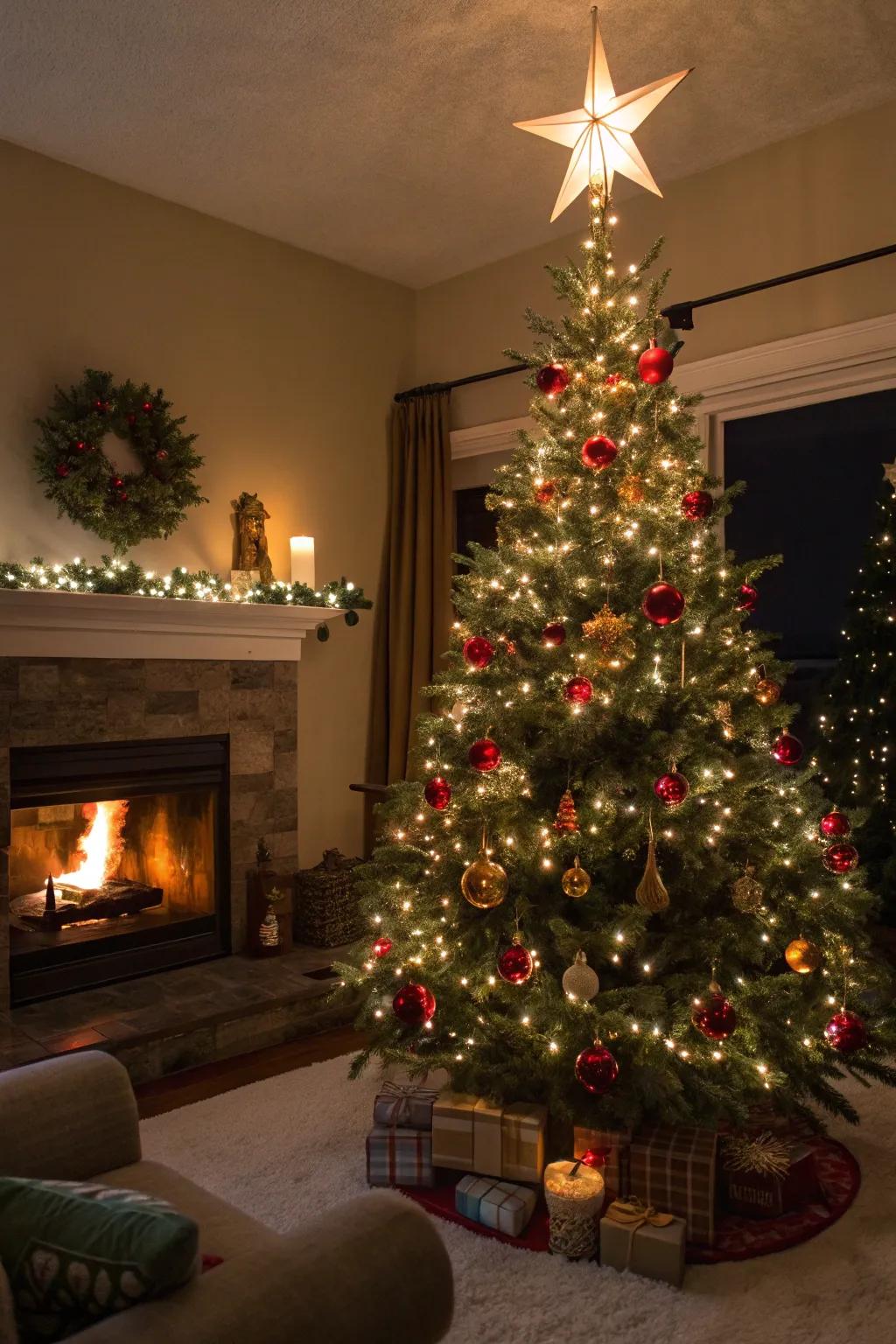 Bewitching radiance with an illuminate asterisk.