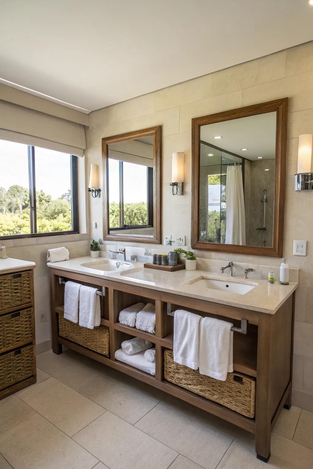 Personal zones maintain organization in shared spaces.