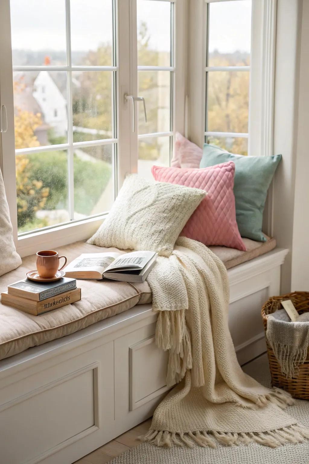 A comfortable window seat furnishes a flawless location to relish the fall vista.