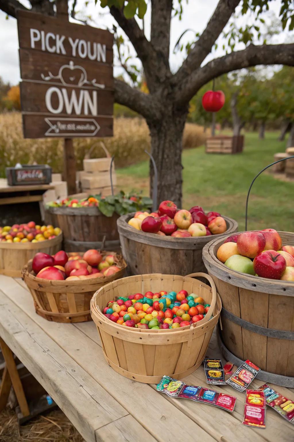 A hand-pick your treats bay extends a sugary and interactive celebration attribute.