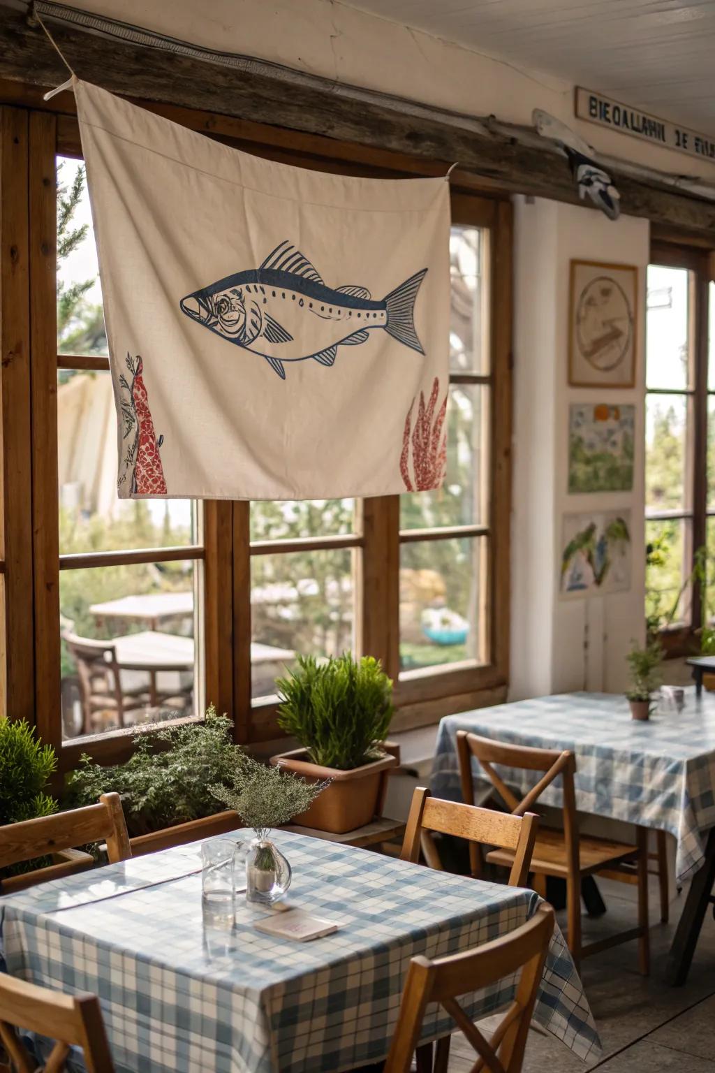 Hook your dad through an enjoyable angling-themed decor.