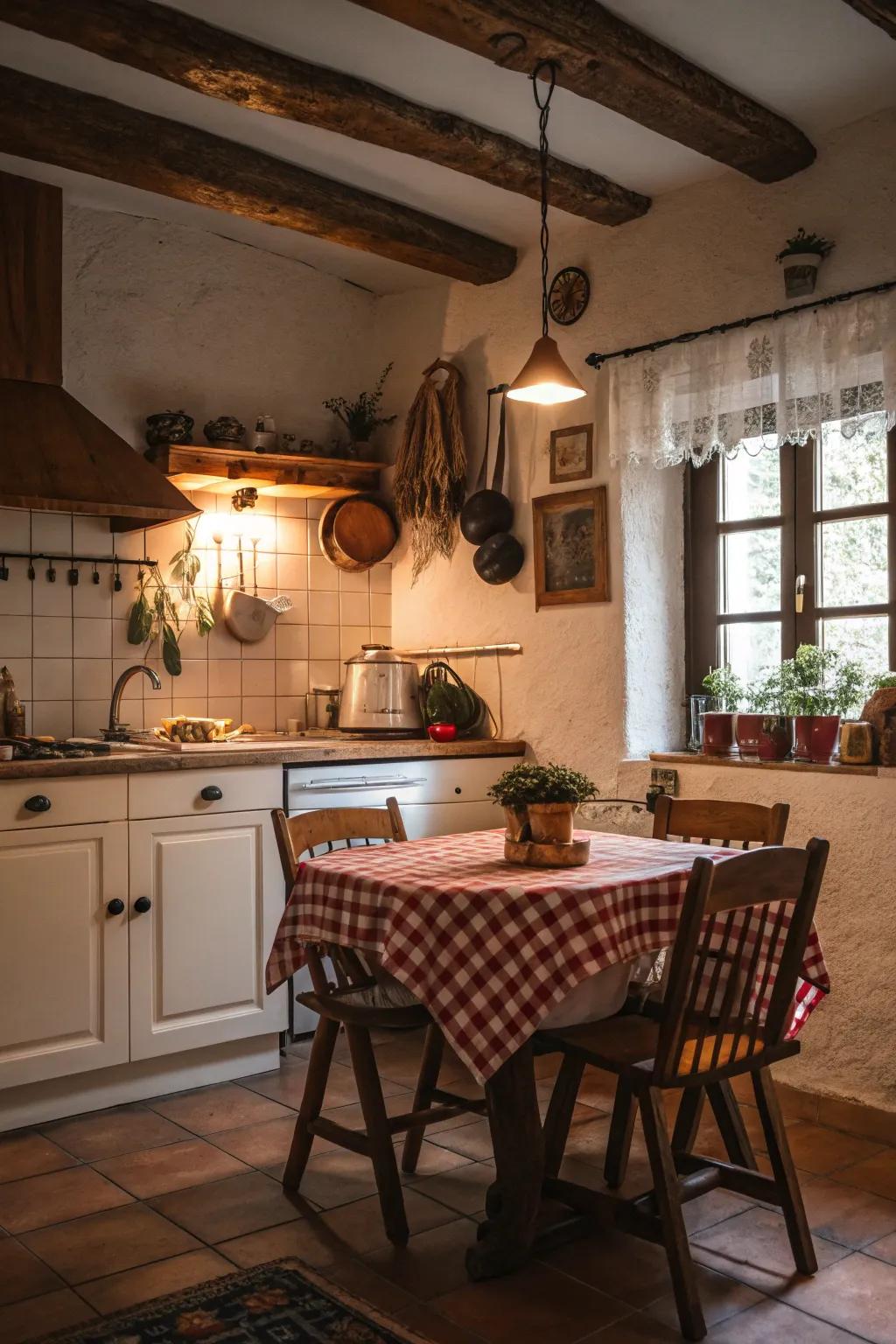 Create a cozy space using a welcoming dining alcove.