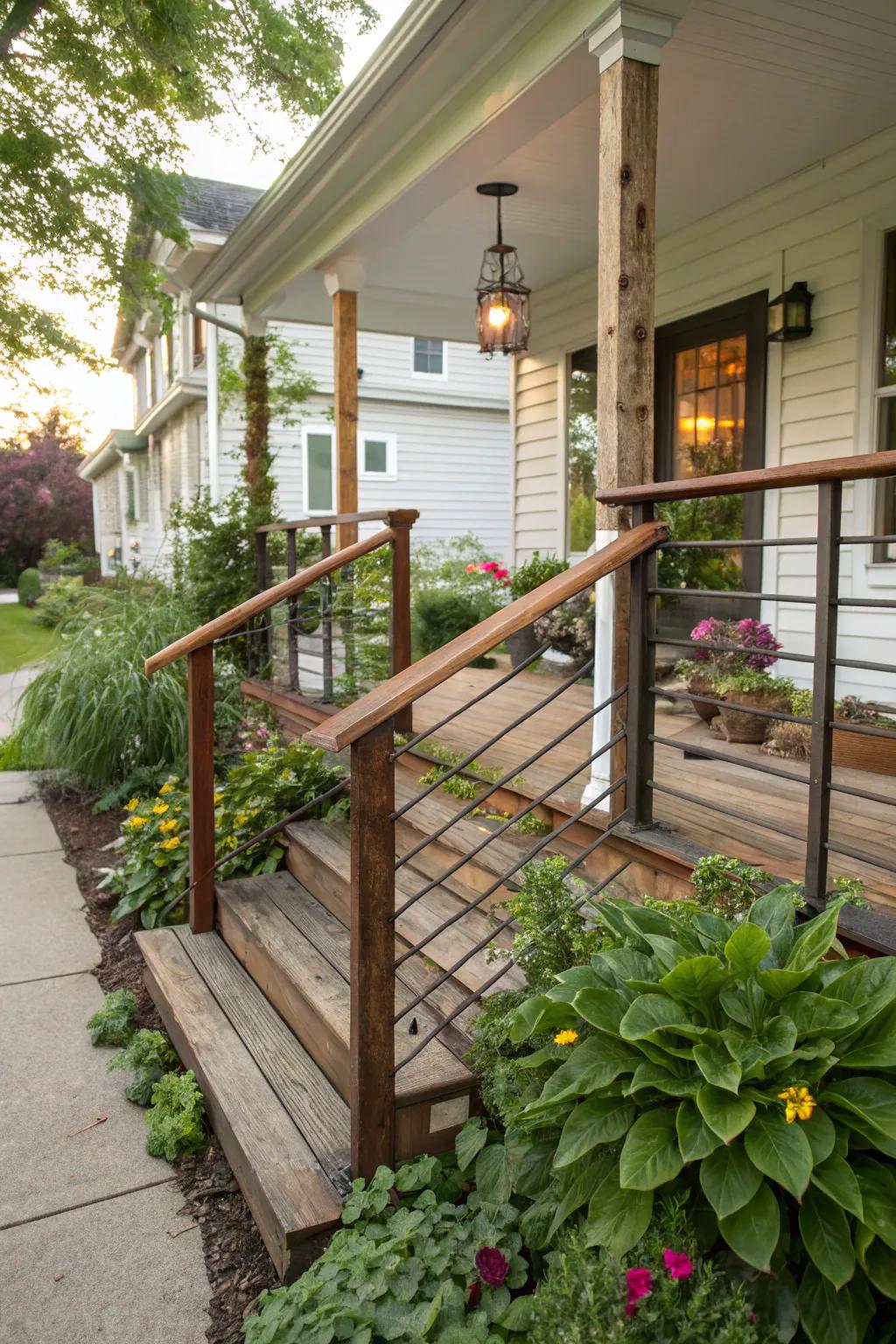 Chic and tenable railings constructed from recycled materials