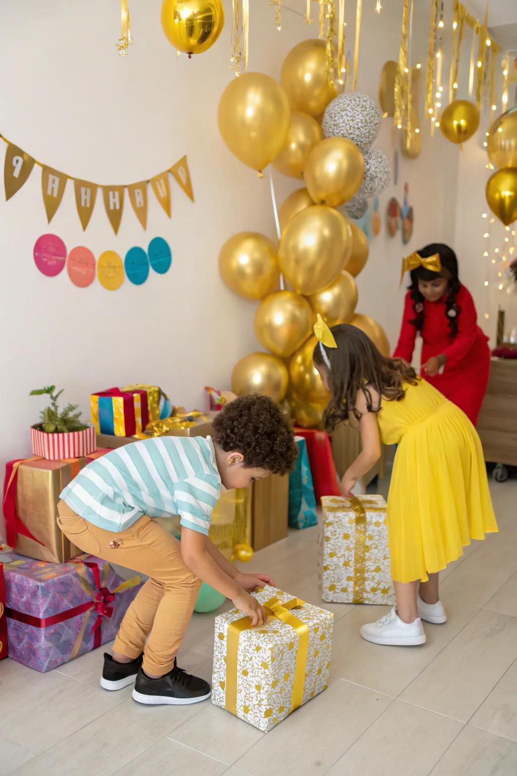 An entertaining hunt involving discovering gifts themed around gold.