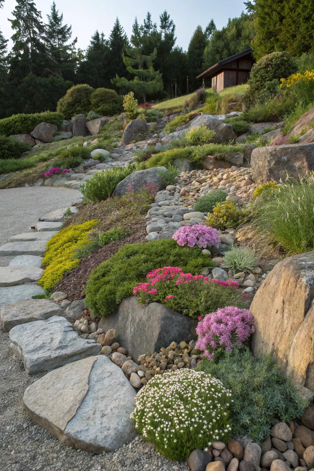 Rock gardens deliver a unique blend of textures and resilience.