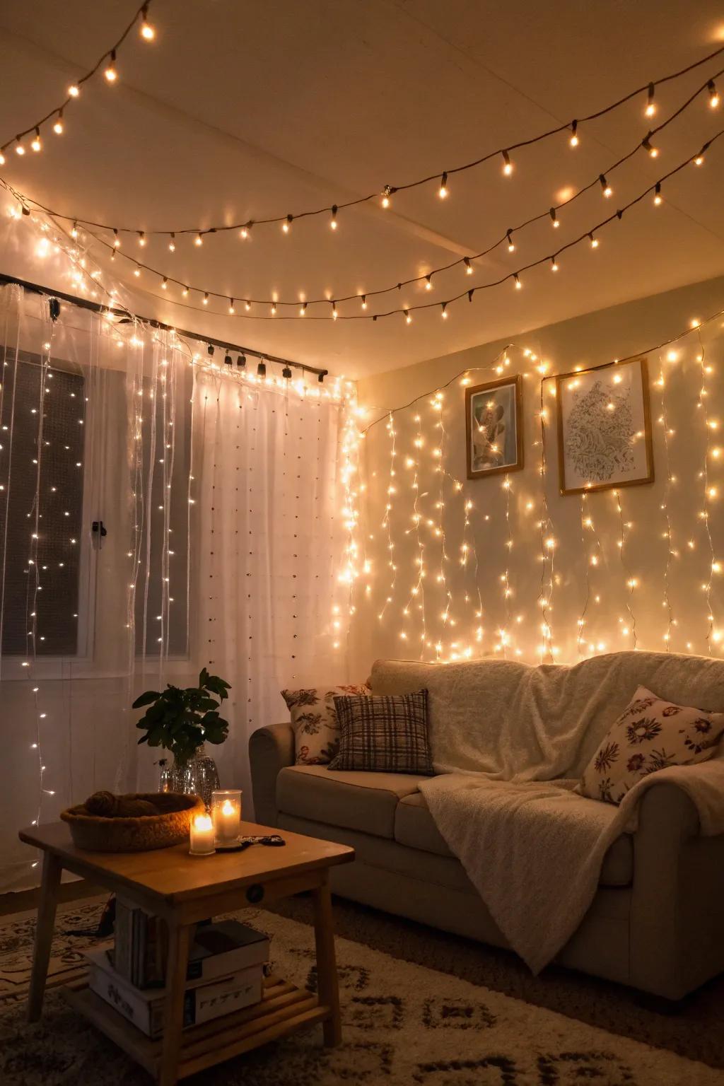 Whimsical lights contribute a whimsical and magical impression.