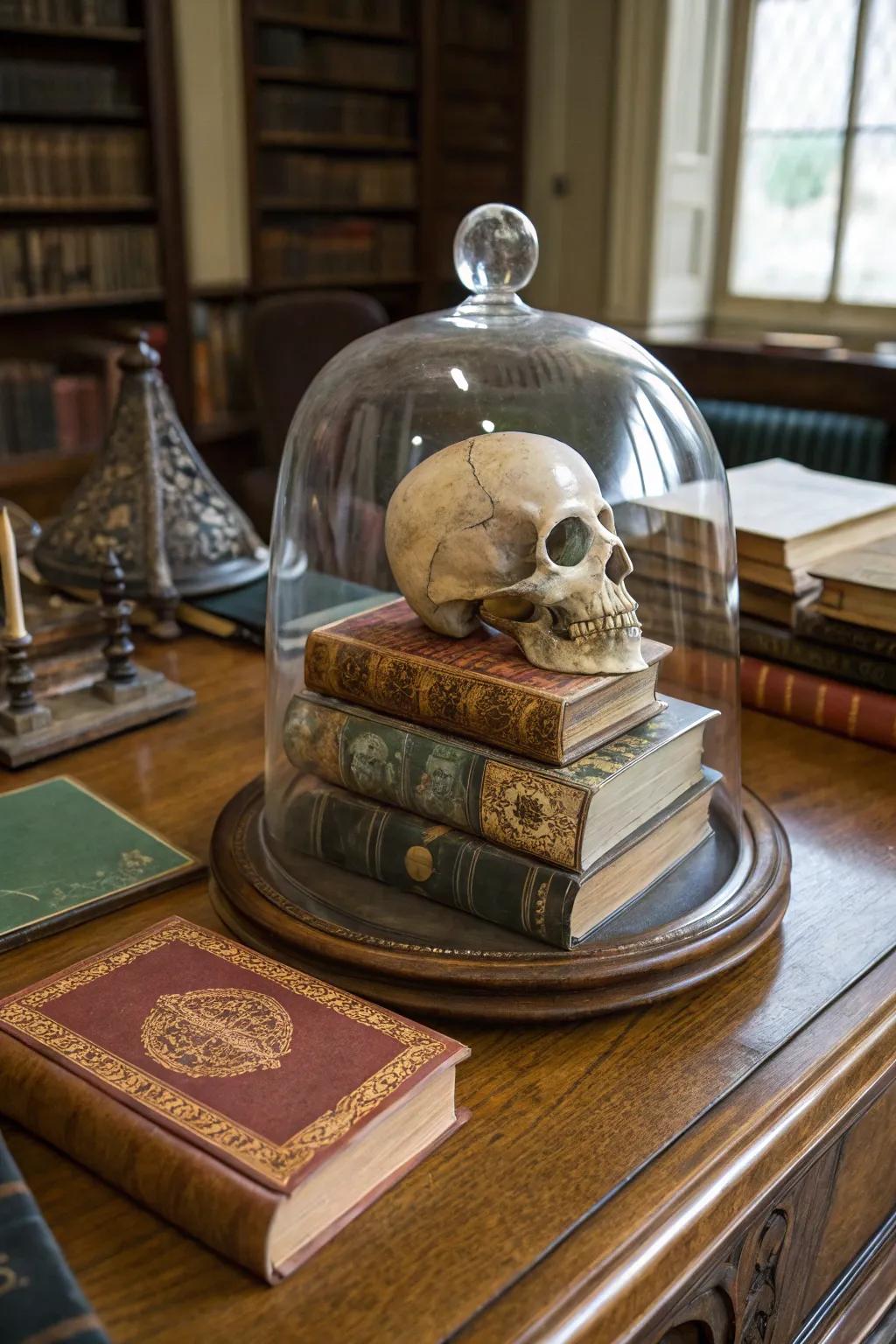 A classical volume pile beneath a dome with a Halloween twist.