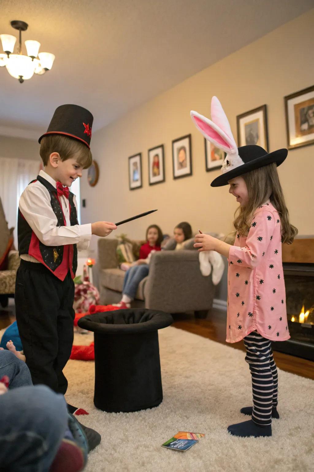 Wonder and excitement are brought to playtime by a magic show.