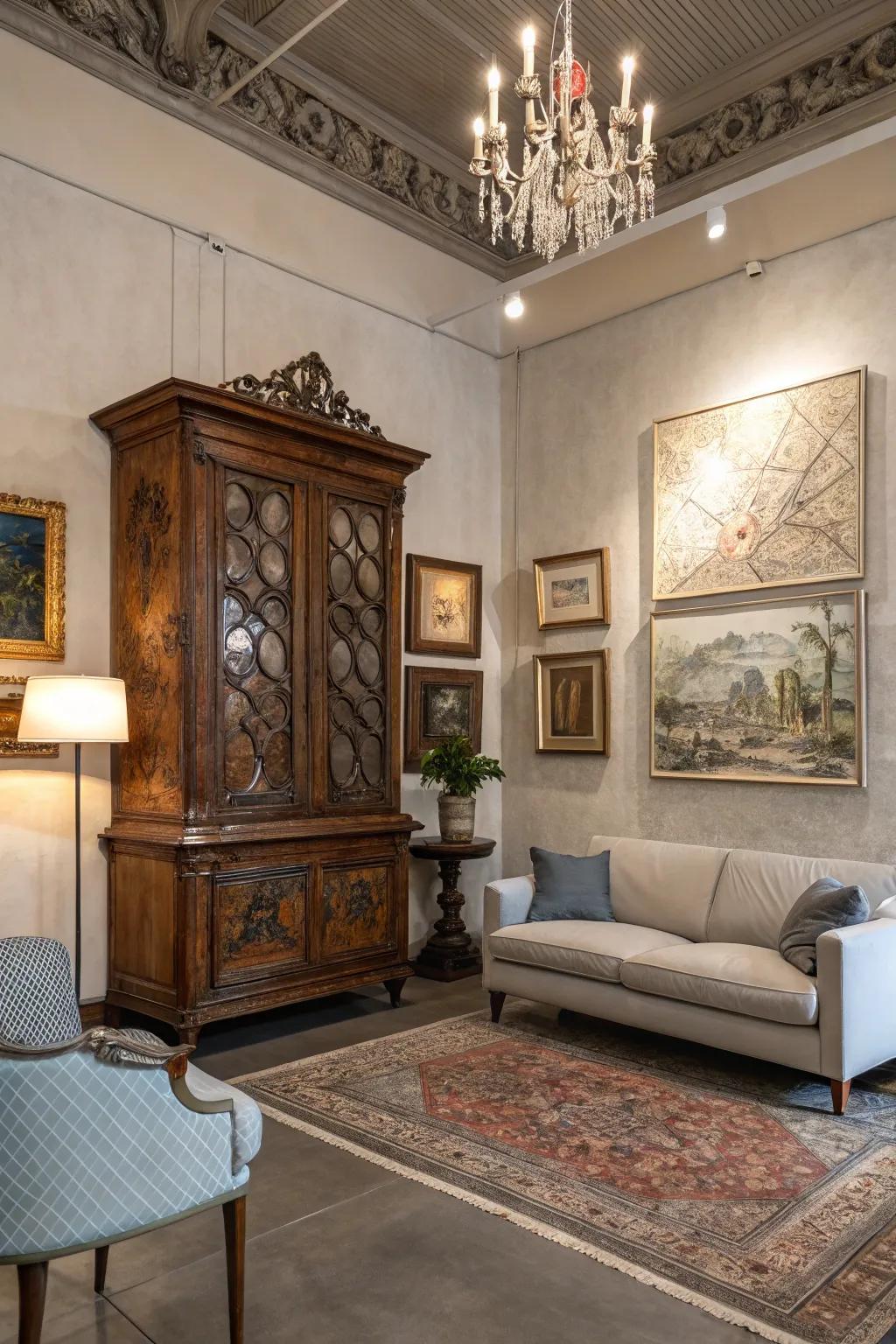 A fusion of eras creates a balanced environment.