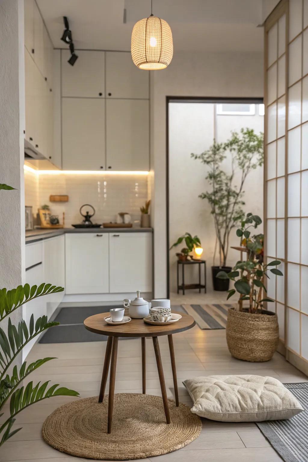 Zen areas offer peace and tranquility.