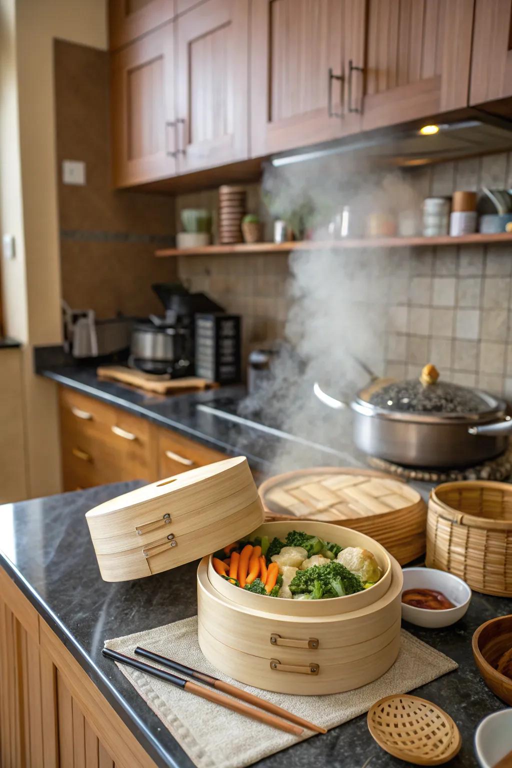 A cane vaporizer is essential for traditional Japanese cooking.
