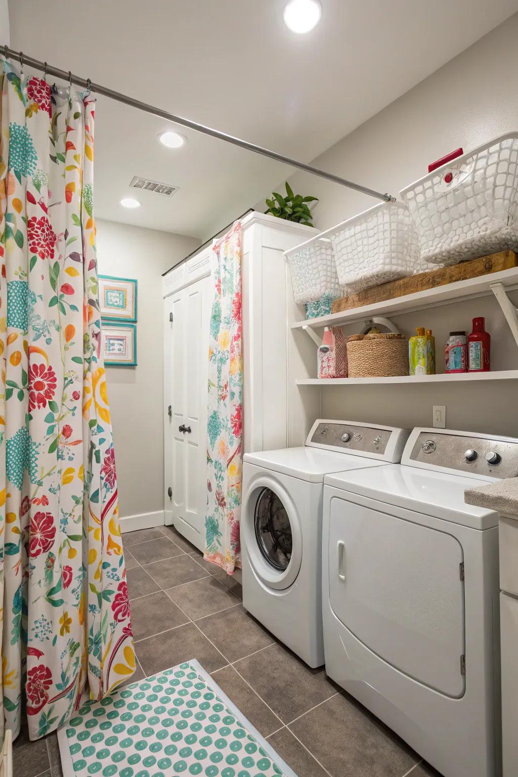 Playful patterns can bring a fun and unique touch to your laundry room.