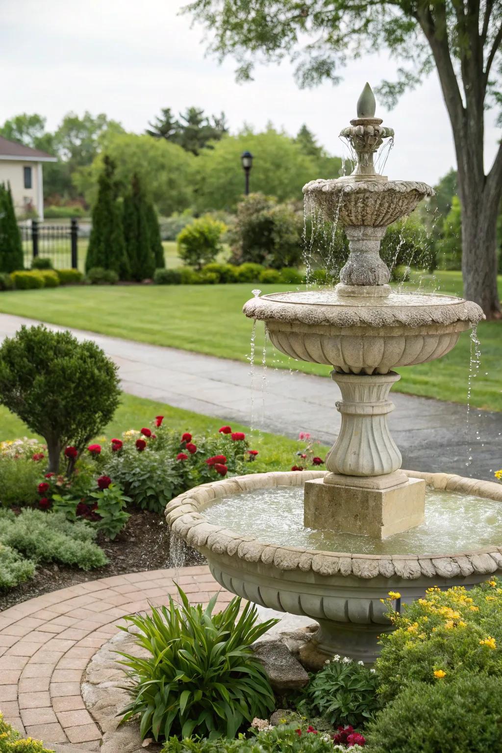 A petite aqua feature incorporates tranquility to the garden.