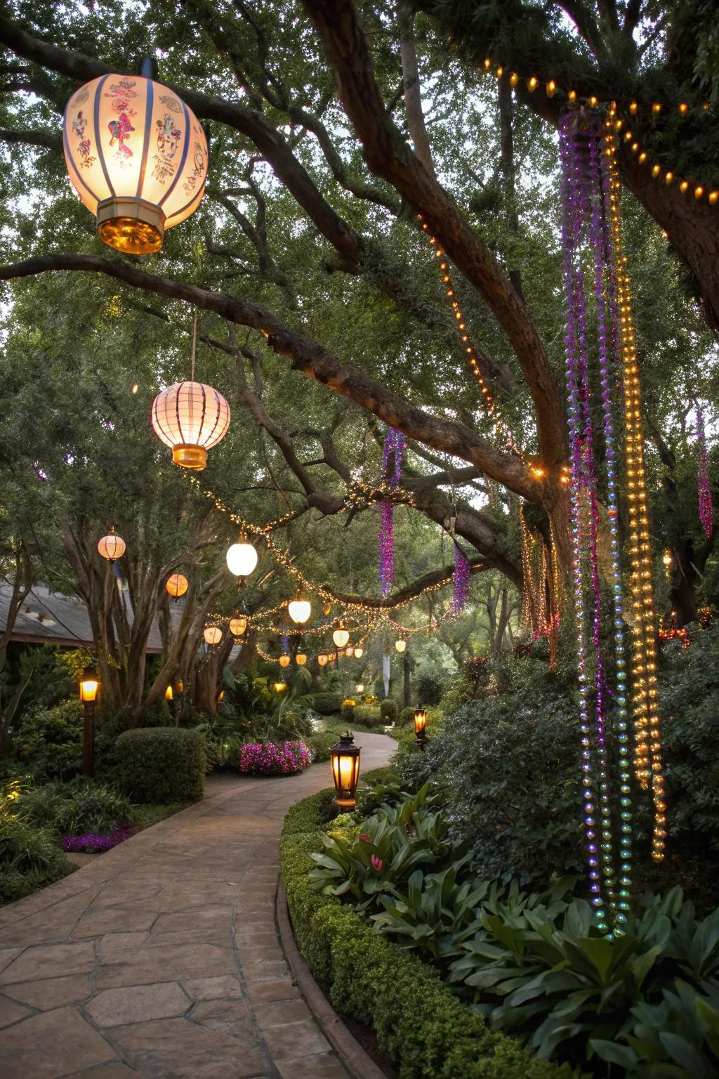 Outdoor displays establish the festive tone before guests even step inside.